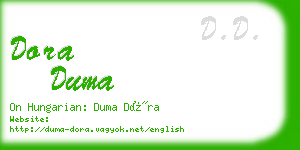 dora duma business card